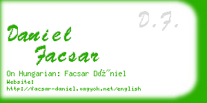 daniel facsar business card